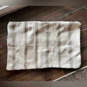 Heavy textured Striped Cream and Brown pillow case 23 x 15